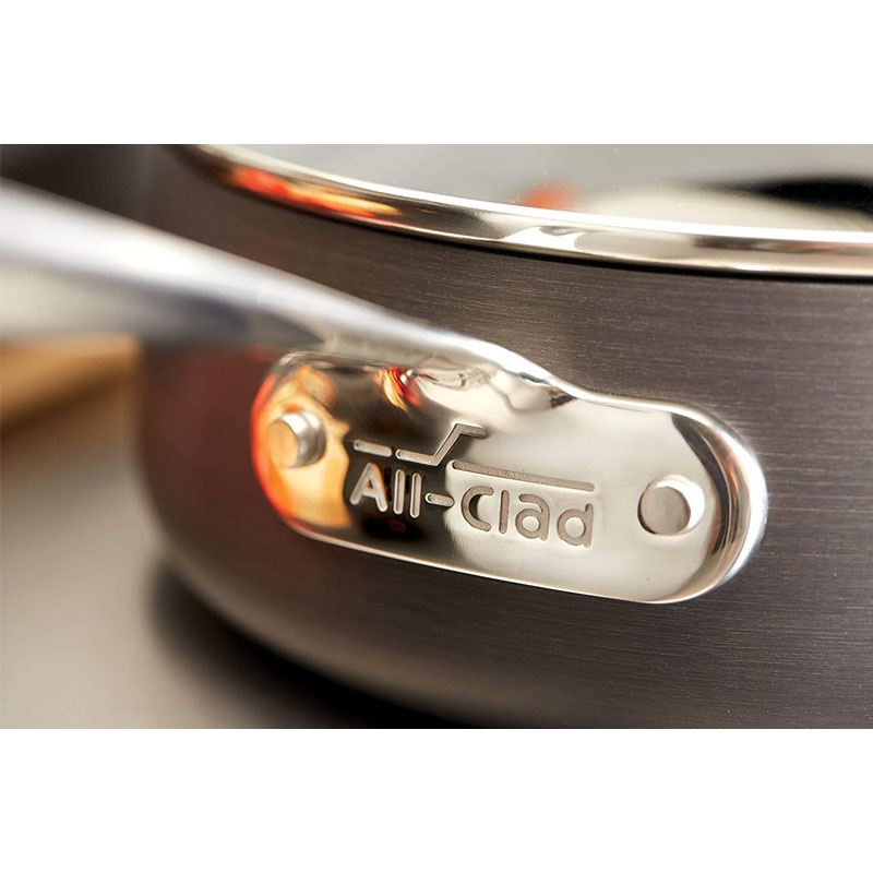 All-Clad E7852664 HA1 Hard Anodized Nonstick Dishwasher Safe PFOA Free Sauce Pan Cookware, 2.5-Quart, Black