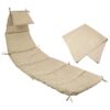 Ames Outdoor Hanging Lounge Chair Replacement Cushion and Umbrella Fabric – Beige