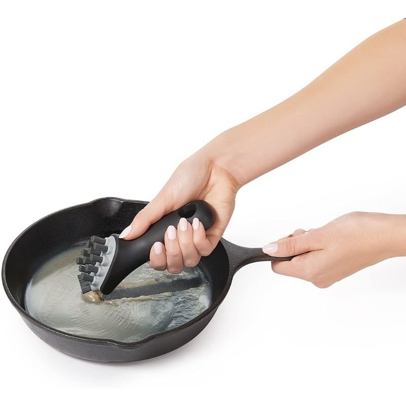 OXO 1312580 Good Grips Cast Iron Pan Brush,Black